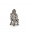 Figura decorativa gorila gigante plata