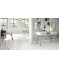 Mesa de estudio Lilo blanco y madera 