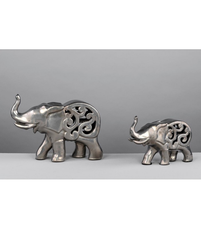 Figuras de Elefantes Color Plata
