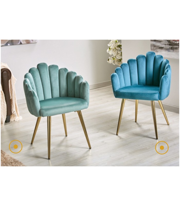 Flor de la ciudad Accesorios Abolido modelo super cómoda de silla terciopelo azul o verde Avis